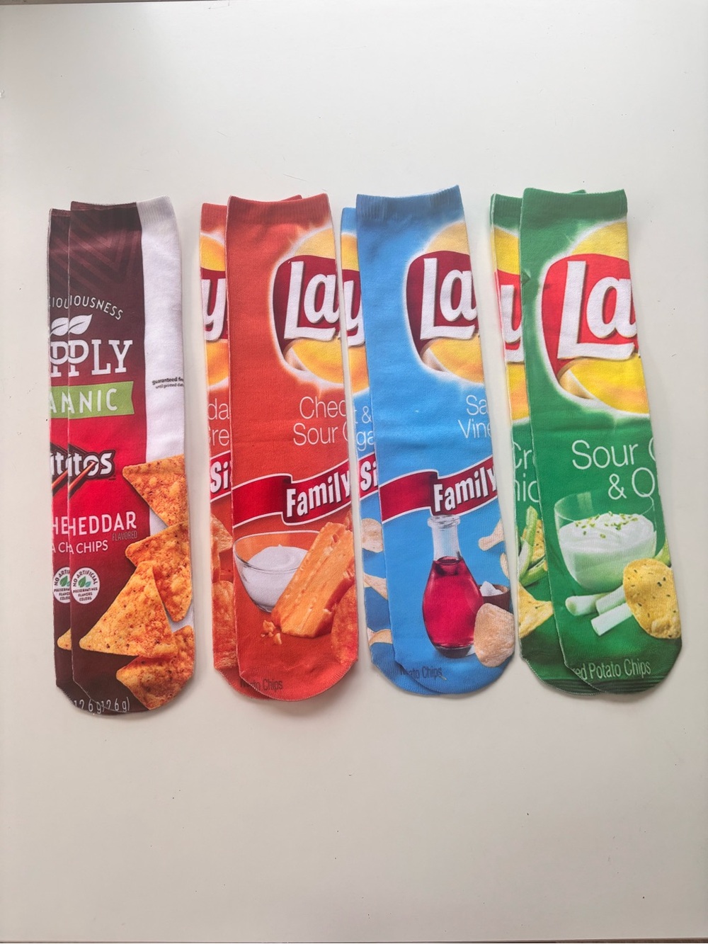 Lay's Snack Chips Graphic Crew Socks - Multi Color